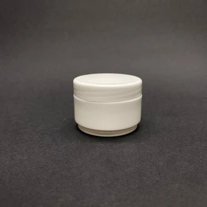 JUNİBELİW 3 Adet JUNİBELİW 25 cc Plastik Krem Pomat Kavanozu Seyahat Tatil Seti Beyaz Kapaklı Kutu 3 x 25 cc