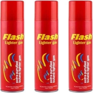 Flash Lighter Çakmak Gazı 270 ml 3 Adet Parlı 8699621150502