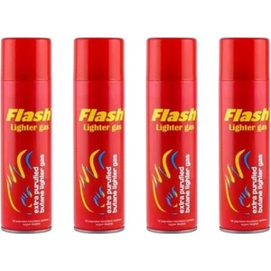 Flash Lighter Çakmak Gazı 270 ml 4 Adet Parlı 8699621150502