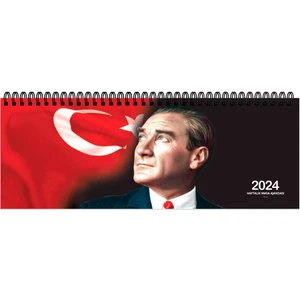 Keskin Color 2024 Haftalık Spiralli Masa Ajandası Atatürk Aj-65