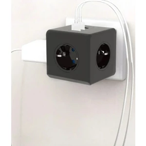 Termal Akım Korumalı Isıya Dayanıklı 3 Lü Duvar Tipi Priz 3 Adet USB Şarj Yuvalı
