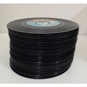 Dekoratif Siyah PVC 45'lik Plak – Retro Tarzda Şık Tasarım, Evinize Estetik ve Nostaljik Atmosfer Katın