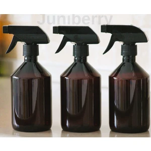JUNİBELİW 3 Adet Amber Kahverengi Boş Plastik Sprey Şişe Banyo ve Mutfak Temizleyici Sprey 3x500 ml