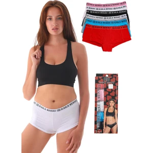 Star Solmaz Kadın 5li Lastikli Şort Boxer