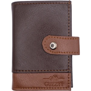 Erkek Vegan Sentetik Deri Dikey Kesim Spor Klasik Kartlık Cüzdan En 8.5X11 cm