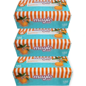 Mandalina Kokulu Çek Kullan Puf Mendil 150 Yaprak x 3 Paket