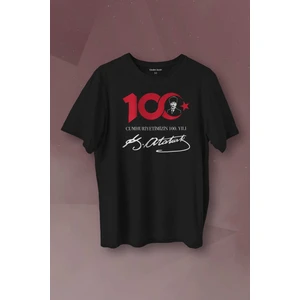Kendim Seçtim Atatürk ve Cumhuriyetimizin 100. Yılı Özel Tasarım Baskılı Tişört Unisex T-Shirt