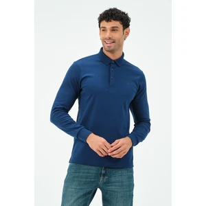 Uzun Kollu Marin Regular Erkek Polo Yaka T-Shirt