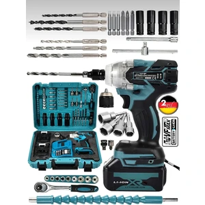 Germany Steel 128VF Professional Somun Bijon Sökme Şarjlı Darbeli Matkap Vidalama Set Setli 32 Parça Germ1-K9