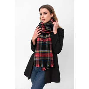 Saria Moda Siyah Çizgi Desen Kadın Şal 70X180