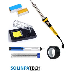 80 W Profesyonel Yüksek Sıcaklığa Dayanıklı Resistörlü Kalem Havya Pasta Lehim Pompa Stand Bant