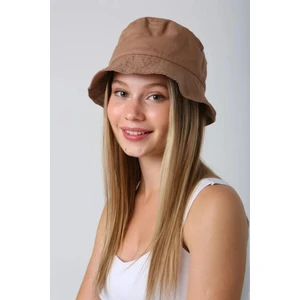 Saria Moda Kadın Bej Bucket Şapka