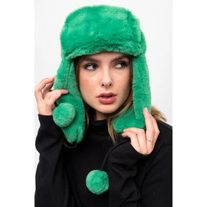 Saria Moda Kulaklıklı Ponpon Detay Kürk Kar Bere/sapka