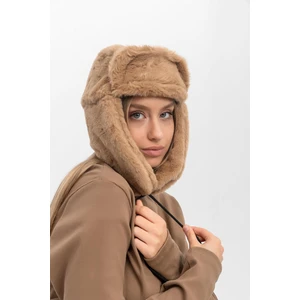 Saria Moda Kulaklıklı Ponpon Detay Kürk Kar Bere/sapka