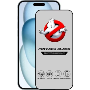 Caseart Apple iPhone 15 Plus Tam Kaplayan Privacy Hayalet Temperli Ekran Koruycu Cam