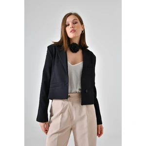 Siyah Kol Detaylı Regular Blazer Ceket