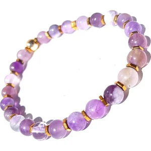 Doğal Taş Bileklik Kolye Ametist 6 mm Bileklik