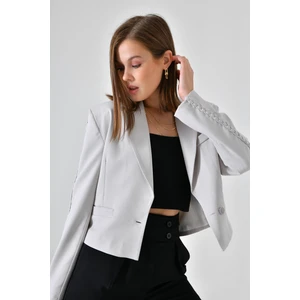 Taş Kol Detaylı Regular Blazer Ceket