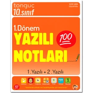 Tonguç Akademi 10. Sınıf Yazılı Notları 1. Dönem