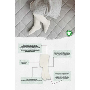 Unisex Bebek Külotlu Çorap Ekru