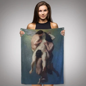 Harita Sepetinicolas Francois Octave Tassaert, La Femme Damnée (1859) Klasik Duvar Örtüsü - HALISI-5302