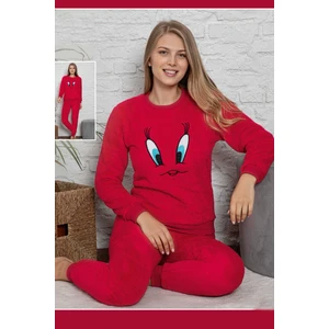 Kadın Kışlık Peluş Pijama Takımı Tweety Takım Tampap 8170