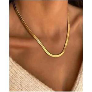 Kadın Yüksek Kalite Çelik Italyan Zincir Kolye