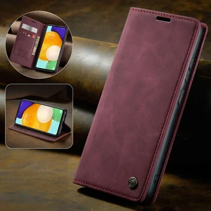 Samsung Galaxy A73 5g Için Retro Pu Deri Cüzdan Flip Standlı Telefon Kılıfı (Yurt Dışından)