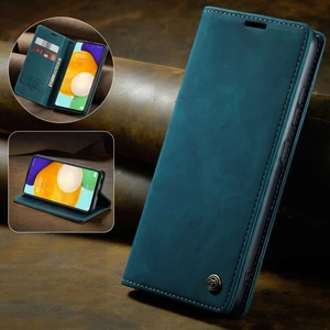 Samsung Galaxy A73 5g Için Retro Pu Deri Cüzdan Flip Standlı Telefon Kılıfı (Yurt Dışından)