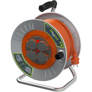 Bylıon Metal Makaralı Seyyar Uzatma Kablosu 50M 3*2.5mm Kapaklı Priz IP44