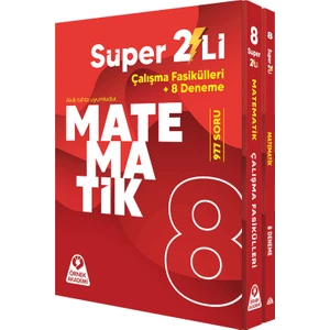 Örnek Akademi Yayınları 8. Sınıf Süper 2'li Matematik Çalışma Fasikülleri - 8 Deneme