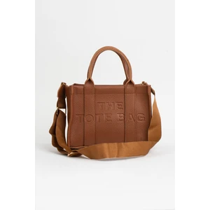 Kadın The Tote Bag Beyaz Fermuarlı Suni Dokulu Deri Minimal El Kol ve Omuz Çantası