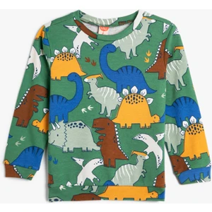 Snoopy Sweatshirt Lisanslı Uzun Kollu Bisiklet Yaka Pamuklu Şardonlu
