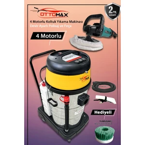 Premium 4  Motorlu Halı Koltuk Yıkama ve Koltuk Fırçalama Seti