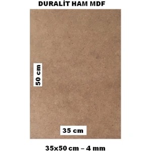 35X50 Duralit Ham Mdf 4 mm Kalınlık Pürüzsüz Çift Yüzey 1 Adet
