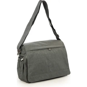 Krinkıl Su Geçirmez Ithal Kumaş Çok Gözlü Omuz Postacı Çantası Gri 3039
