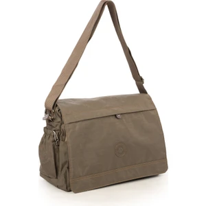 Krinkıl Su Geçirmez Ithal Kumaş Çok Gözlü Omuz Postacı Çantası Vizon 3039