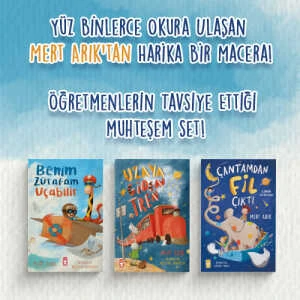 Benim Zürafam Uçabilir - Çantamdan Fil Çıktı - Uzaya Giden Tren 3 Kitap - Mert Arık