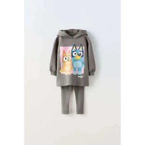 Miniğimin Cicileri Bluey Lufo Baskılı Fitilli Tayt unisex takım