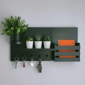 Eblo Home 58 cm Siyah Kara Tahta Antre Askılık Anahtarlık