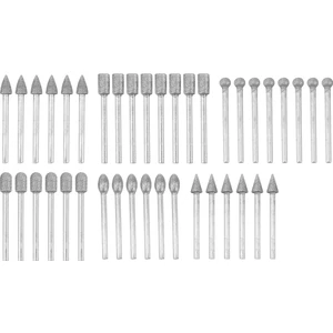 40 Parça Elmas Çapak Uçları Taş Oyma Seti Dremel Döner Alet Için 1/8 Inç Şaftlı Parlatma Gravür Taşı (Yurt Dışından)