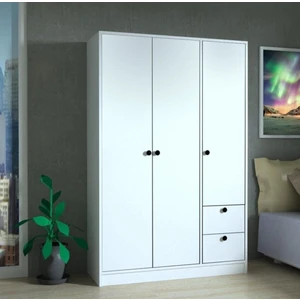 3 Kapaklı 2 Çekmeceli 110 cm Gardırop