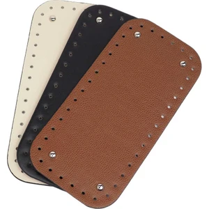 Suni Deri Çanta Tabanı Dikdörtgen Krem 25X12CM