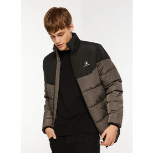 Koyu Gri Erkek Dik Yaka Kaban A10139857308010_3W ml Adalbert-Cb C