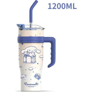 Kızlar Için Kuromi Thermos Cup, Büyük Kapasiteli Saman, Erkekler Için Buz Kupası, Soğuk ve Termos Çift Amaçlı Bardak (Yurt Dışından)
