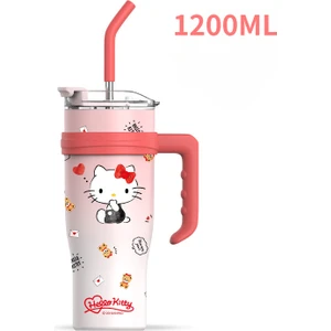 Kızlar Için Kuromi Thermos Cup, Büyük Kapasiteli Saman, Erkekler Için Buz Kupası, Soğuk ve Termos Çift Amaçlı Bardak (Yurt Dışından)