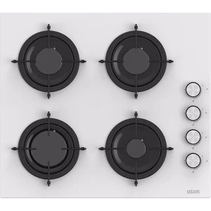 Uao 6040W0 Bcy Csr1 58 cm Beyaz Cam Ankastre Ocak