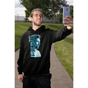 Fuddy Moda Mavi Leonel Messi Baskılı Kapüşonlu Sweatshirt, Unisex Oversize Messi Baskılı Hoodie