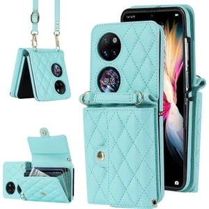 Zsunsky Shop Huawei P50 Pocket Için Crossbody Kart Çantası Pu Kılıf (Yurt Dışından)