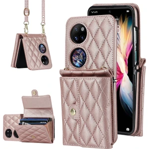 Zsunsky Shop Huawei P50 Pocket Için Crossbody Kart Çantası Pu Kılıf (Yurt Dışından)